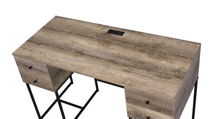 Desirre Writing Desk With USB Port In Oak Finish