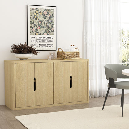 Rivington sideboard by HouseOfZazla with adjustable shelves and soft-close doors in natural wood on Tampa Home & Garden Store