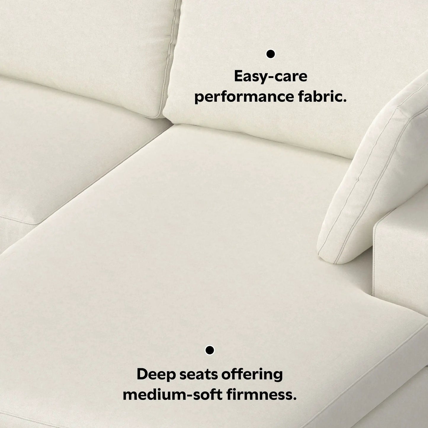 Charlie Upholstered Deep Seater Sectional Sofa