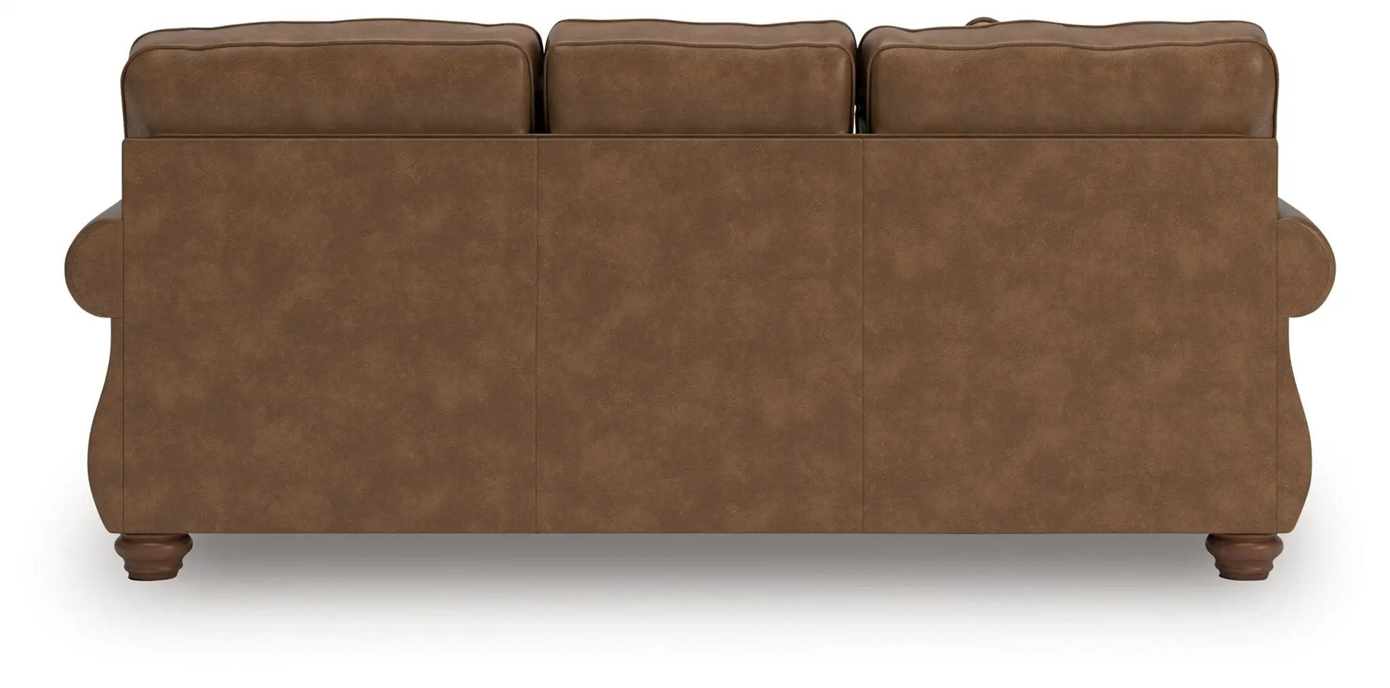 Chasemore sofa stationary brown leather upholstery Unique Piece Furniture on Tampa Home & Garden Store