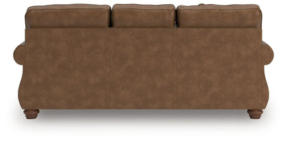 Chasemore sofa stationary brown leather upholstery Unique Piece Furniture on Tampa Home & Garden Store
