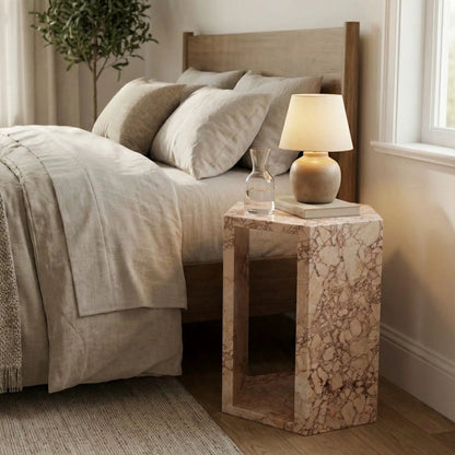 Hexagon Side Table in Modern Minimalist Style