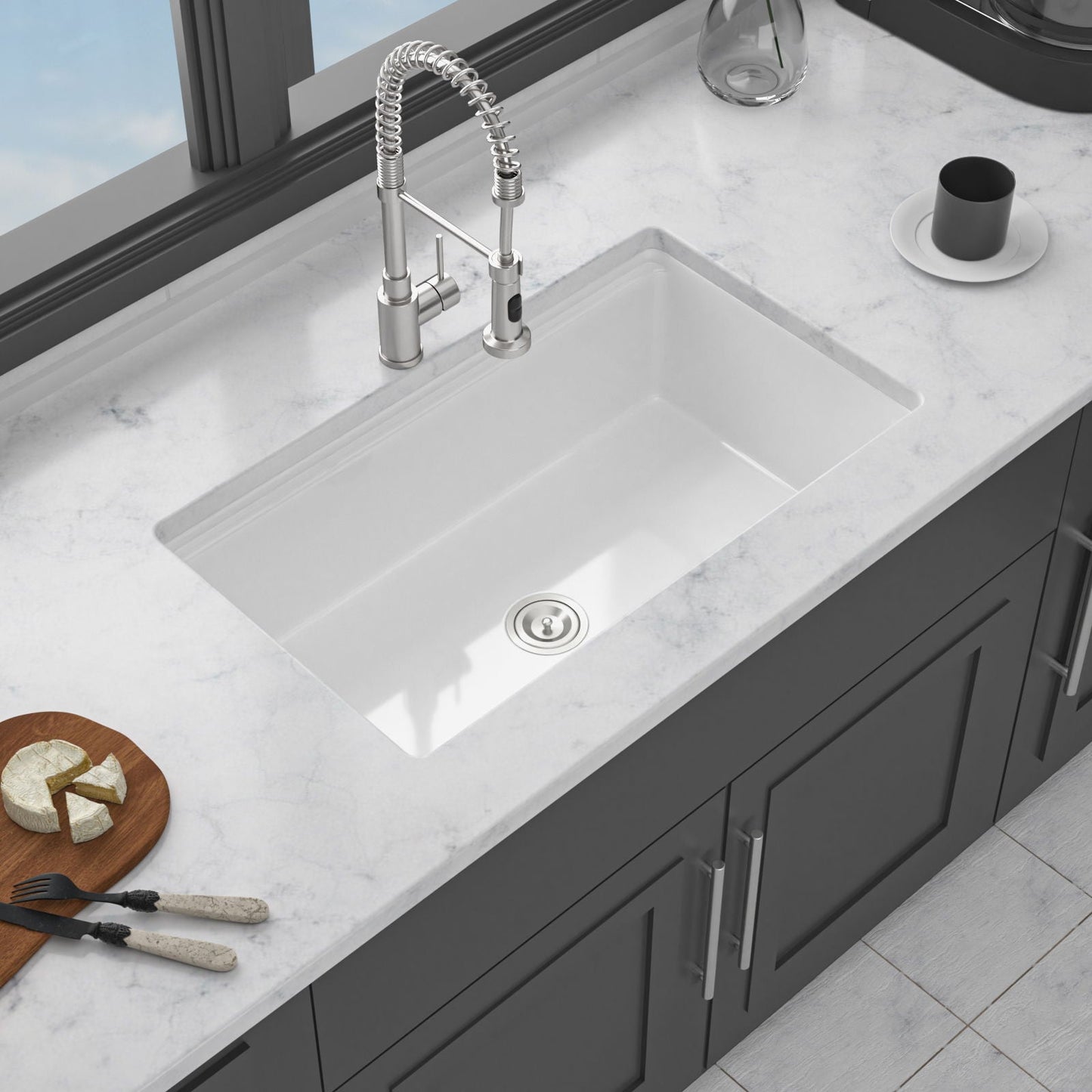 Undermount Workstation and Ceramic Kitchen Sink