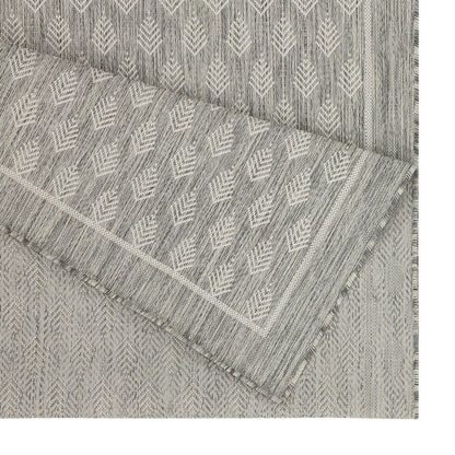 Silver Flatweave Indoor And Outdoor Area Rug