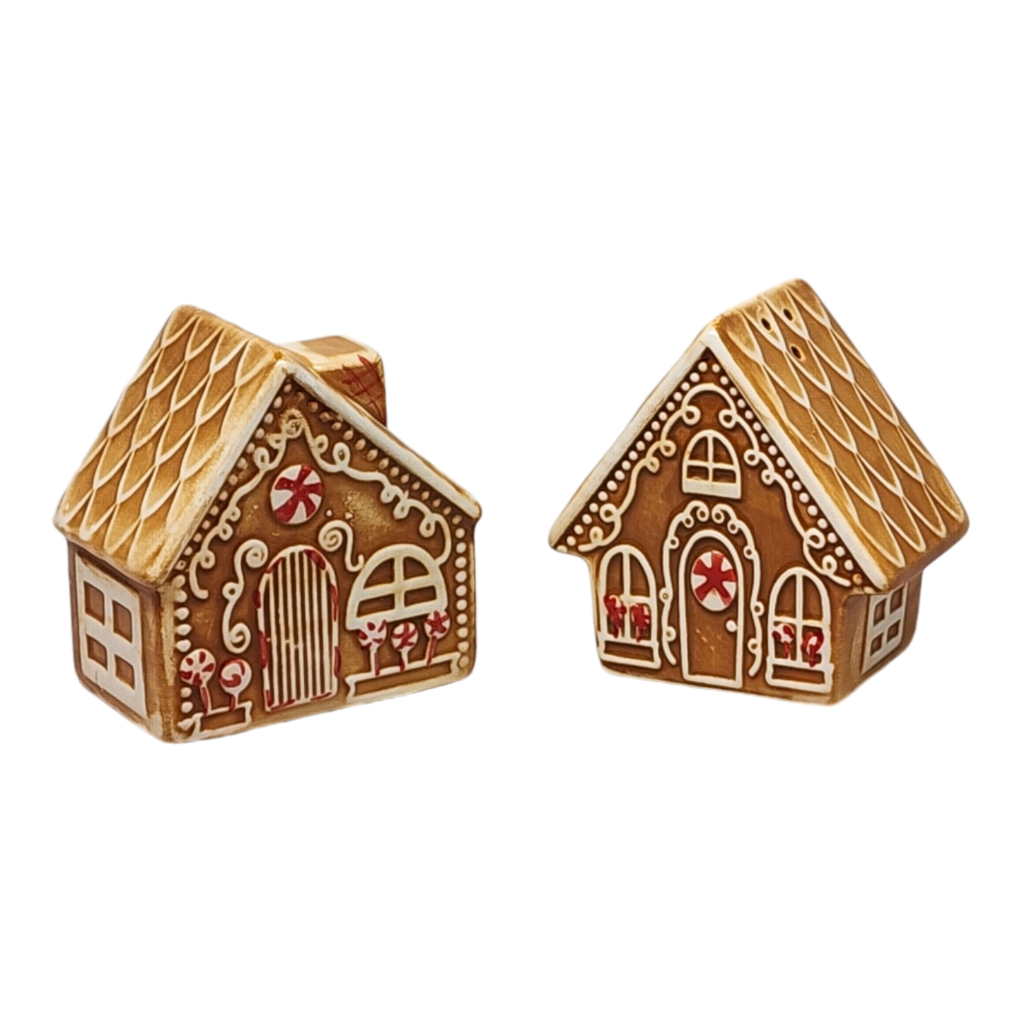 Maison en pain d'épice en céramique - Ensemble sel et poivre