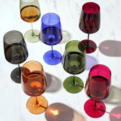 European Lead Free Crystal Wine Glasses In Sunset
