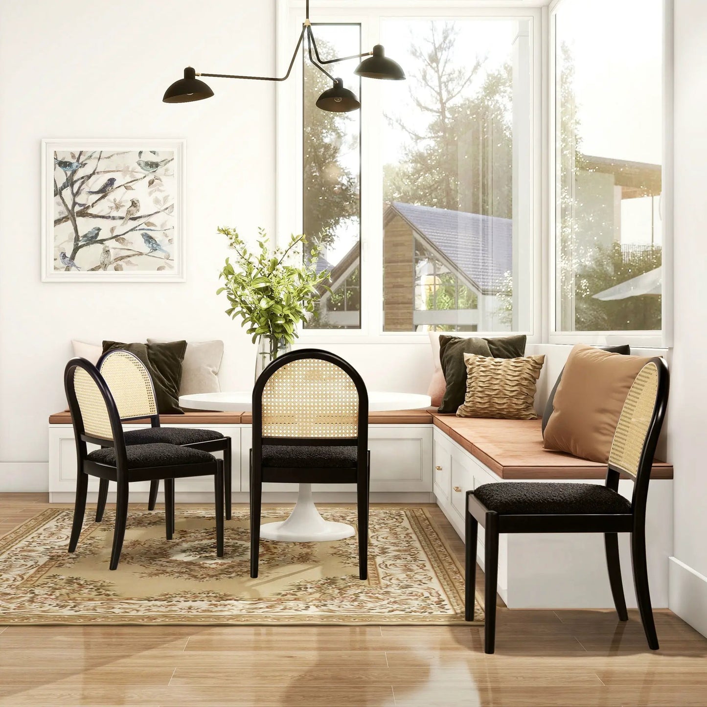 Panama Curved Cane Side Dining Chair Set of 2