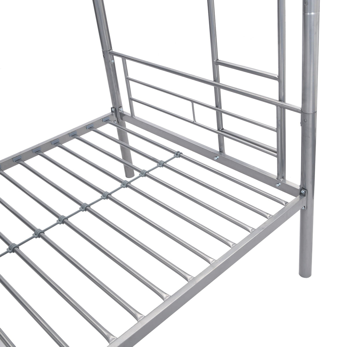 Bunk Bed With Trundle frame in silver metal by HouseOfZazla on Tampa Home & Garden Store