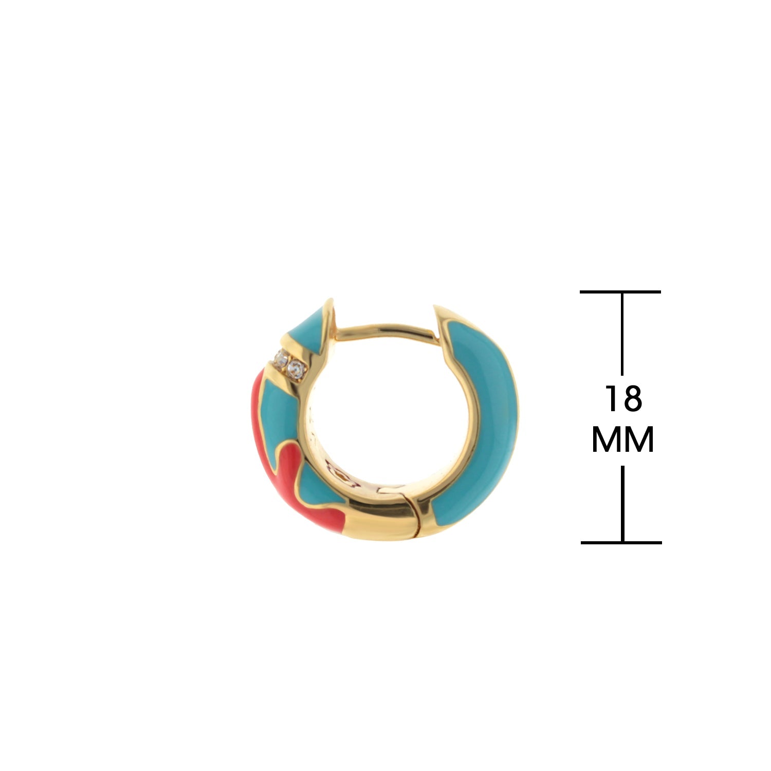 Pretty Little Things Earrings by Lauren G Adams turquoise enamel hoop 18 mm on Tampa Home & Garden Store