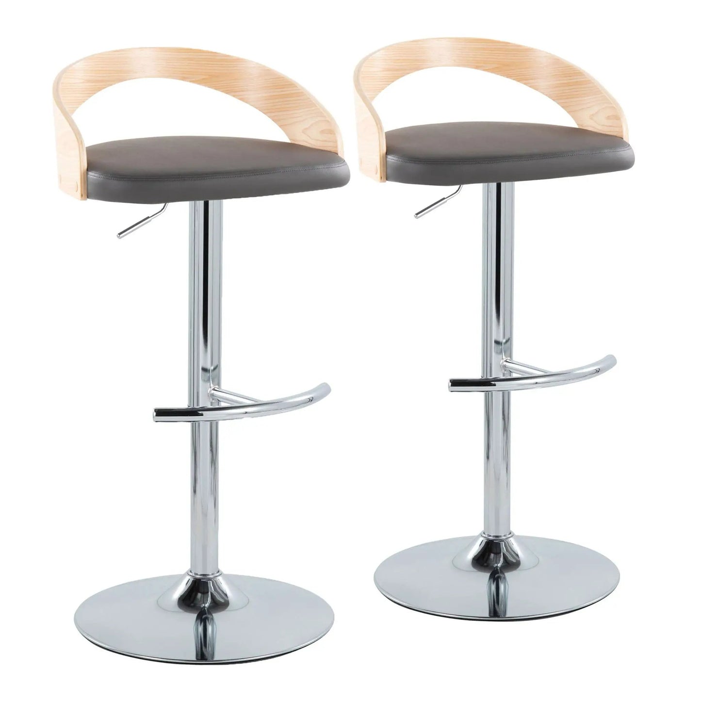 Grotto Contemporary Adjustable Barstool Swivel