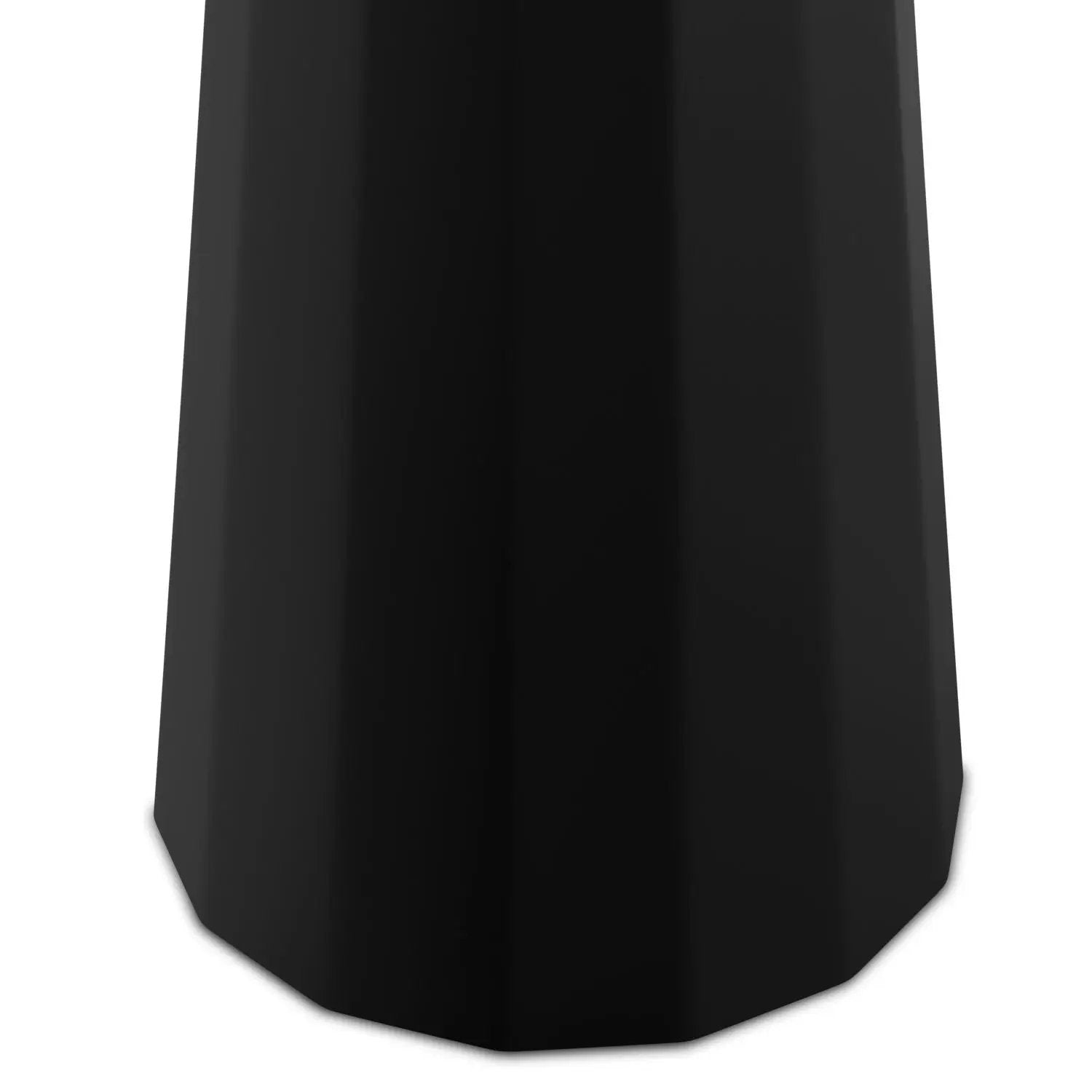 Dayton handcrafted wooden accent table with matte black octagonal pedestal base on Tampa Home & Garden Store