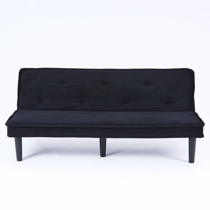 Versatile Sofa Bed with Solid Wood Frame, black tufted futon sofa on Tampa Home & Garden Store
