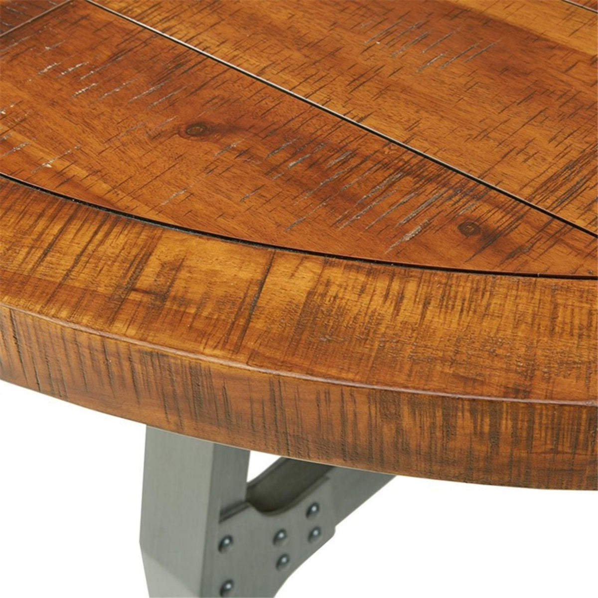 Round walnut dining table with adjustable height by HouseOfZazla on Tampa Home & Garden Store