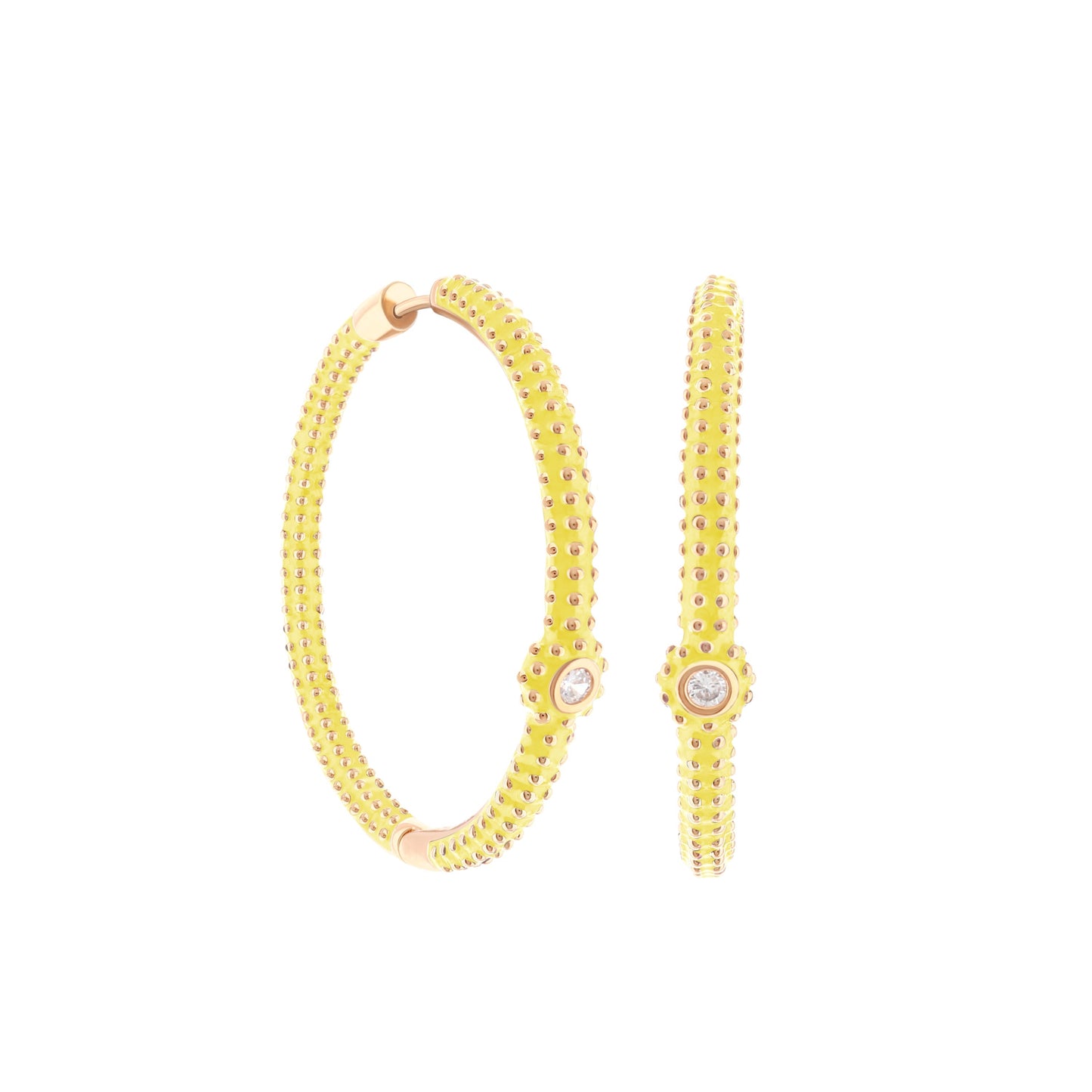 Rock N' Roll earrings trio in yellow beads with gold-tone hardware and crystal ends by Lauren G Adams on Tampa Home & Garden Store
