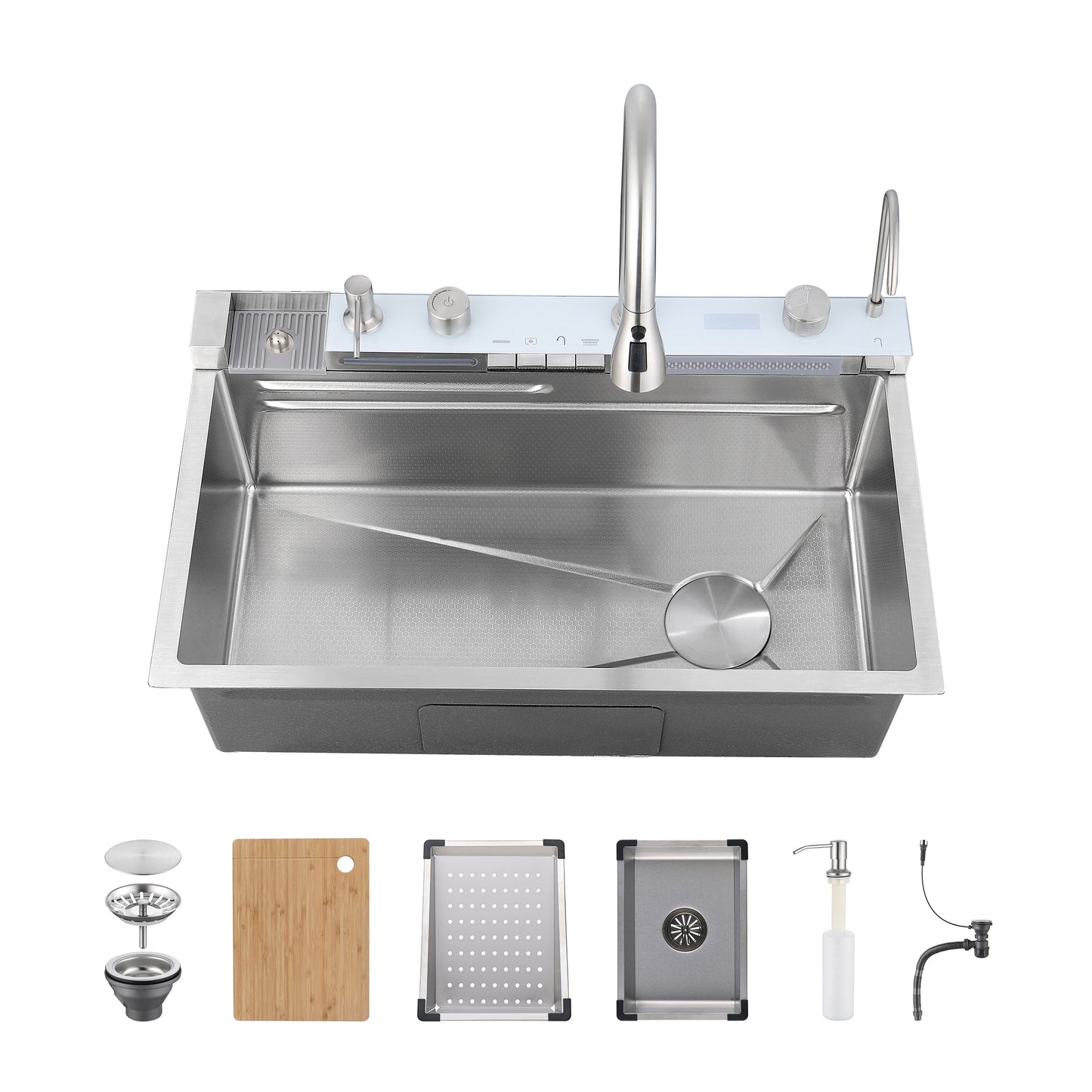 Pull Out Single Bowl and 304 Stainless Steel Sink