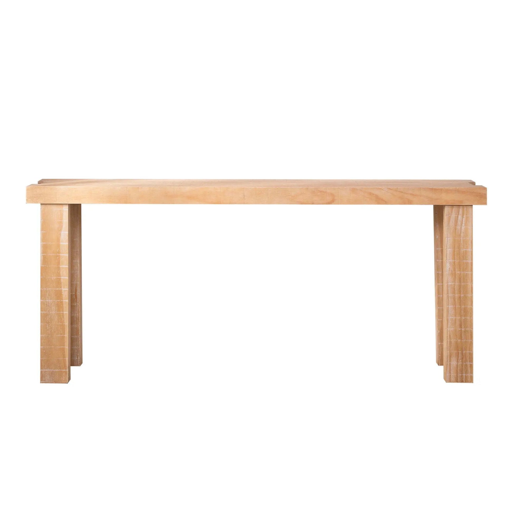 Console table long narrow sofa table in natural wood finish by Unique Piece Furniture on Tampa Home & Garden Store