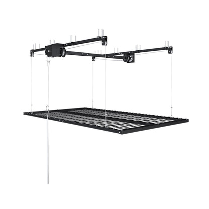 Overhead Garage Storage Rack with Crank System in Black by HouseOfZazla on Tampa Home & Garden Store