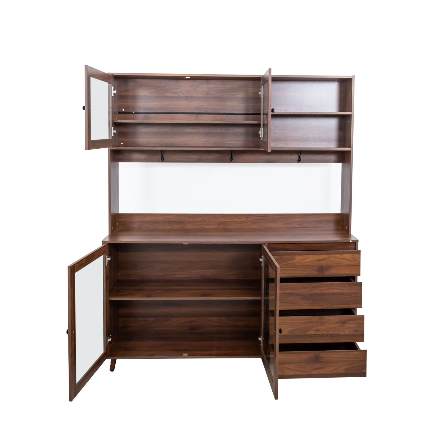 Large Kitchen Hutch With Drawer And Storage Rack