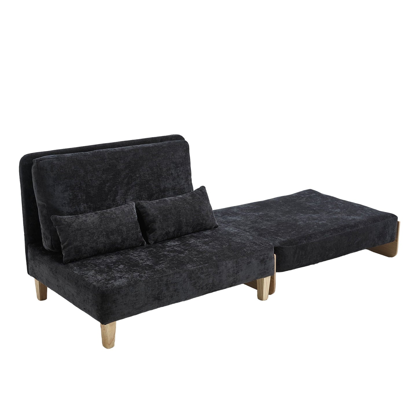 Mid Century Modern 3 Pillow Foldable Sofa Bed