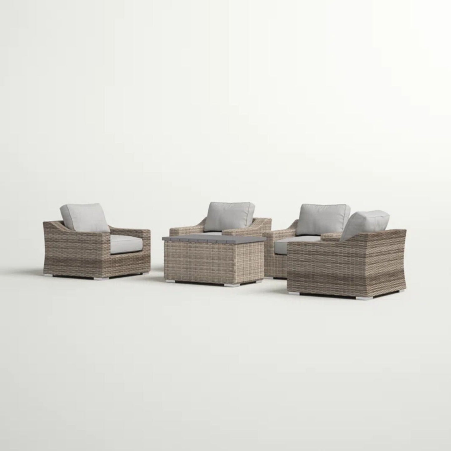 Durable Aluminum Wicker Sofa and Cushions