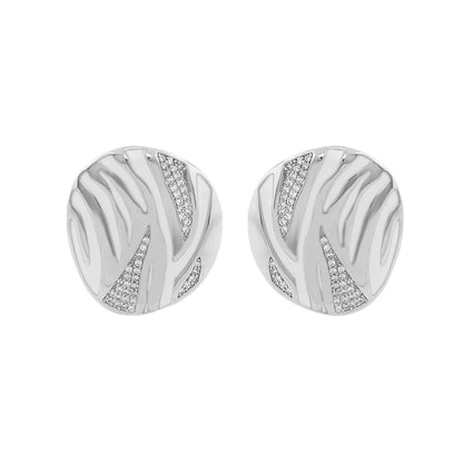 Wild Child Earrings by Lauren G Adams; pair of silver studs with diamonds on Tampa Home & Garden Store
