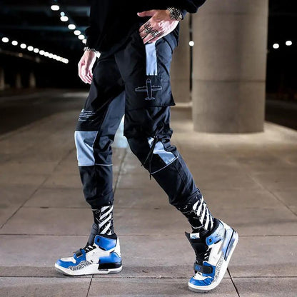 Men's Cropped Loose Overalls and Casual Pants