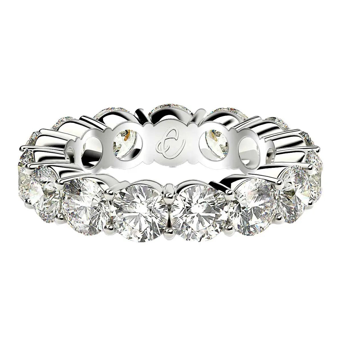 Round cut lab-grown diamond eternity ring in 14k white gold, 5 cttw FG/VS2 by Bids.com on Tampa Home & Garden Store