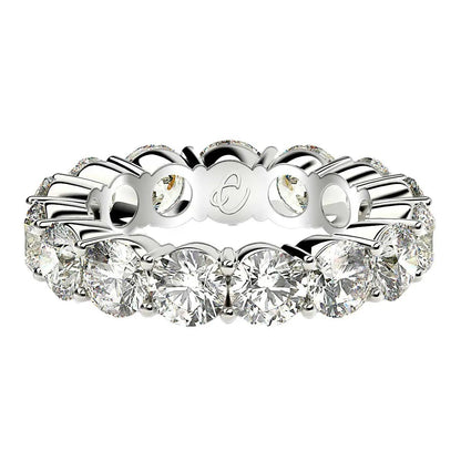 Round cut lab-grown diamond eternity ring in 14k white gold, 5 cttw FG/VS2 by Bids.com on Tampa Home & Garden Store