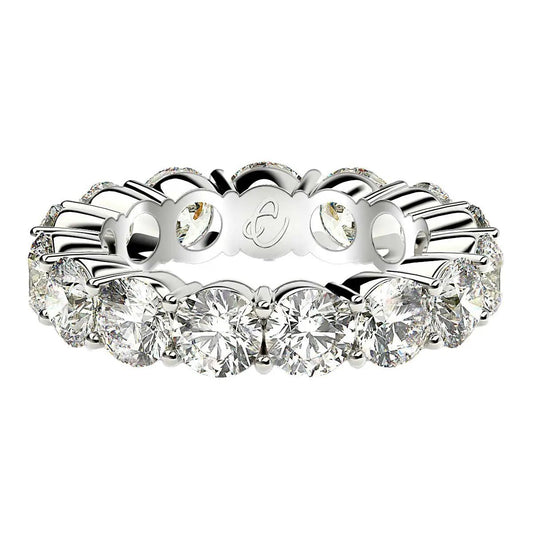 Round cut lab-grown diamond eternity ring in 14k white gold, 5 cttw FG/VS2 by Bids.com on Tampa Home & Garden Store