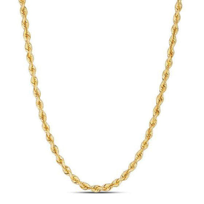 14k yellow gold light rope chain necklace, 3.7mm width, by Bids.com on Tampa Home & Garden Store