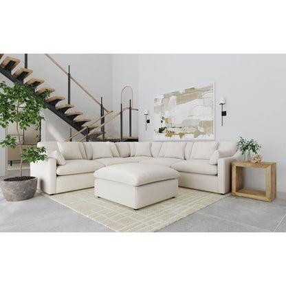 Greeley ivory 6-piece upholstered modular sectional sofa by HouseOfZazla on Tampa Home & Garden Store