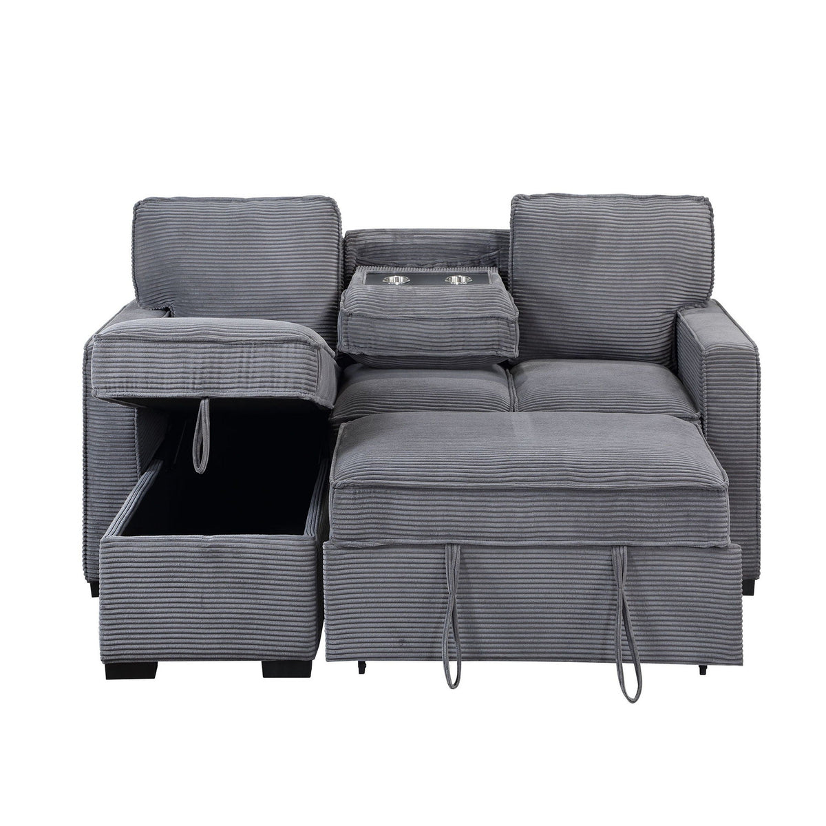 Territory Modern Pull Out Sofa Bed and Gray