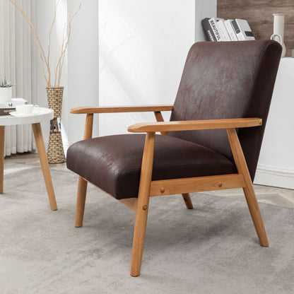 Wide Classic Mid Century Modern Arm Chair