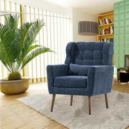 Modern Padded Accent Chair and Extra Pillow