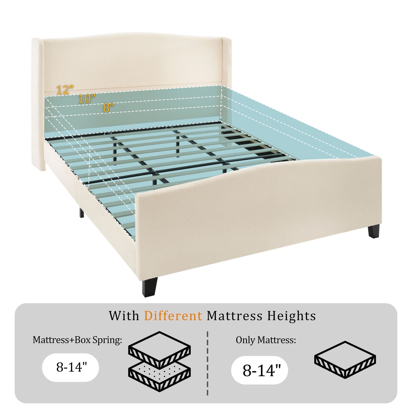 Sturdy Platform Bed Frame and a Padded Headboard