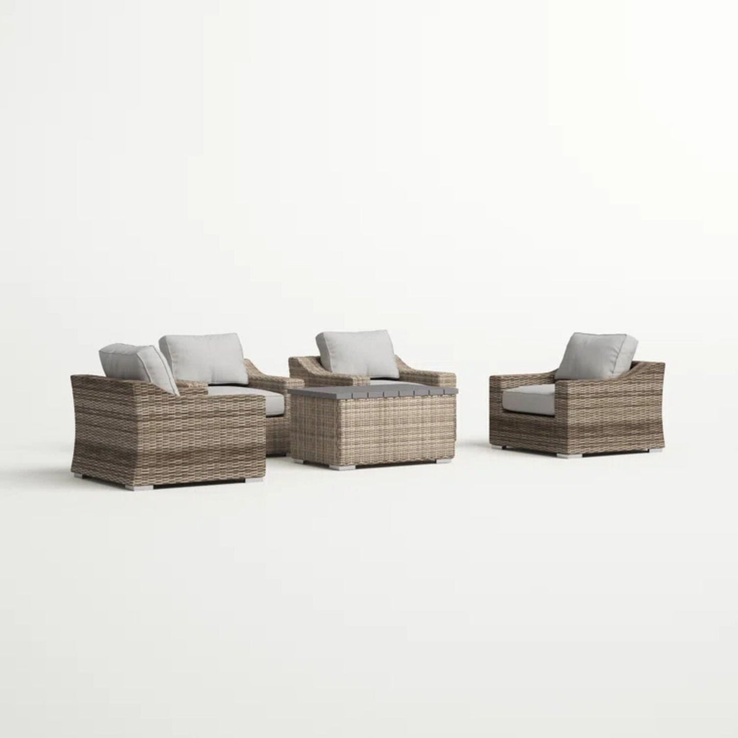Durable Aluminum Wicker Sofa and Cushions