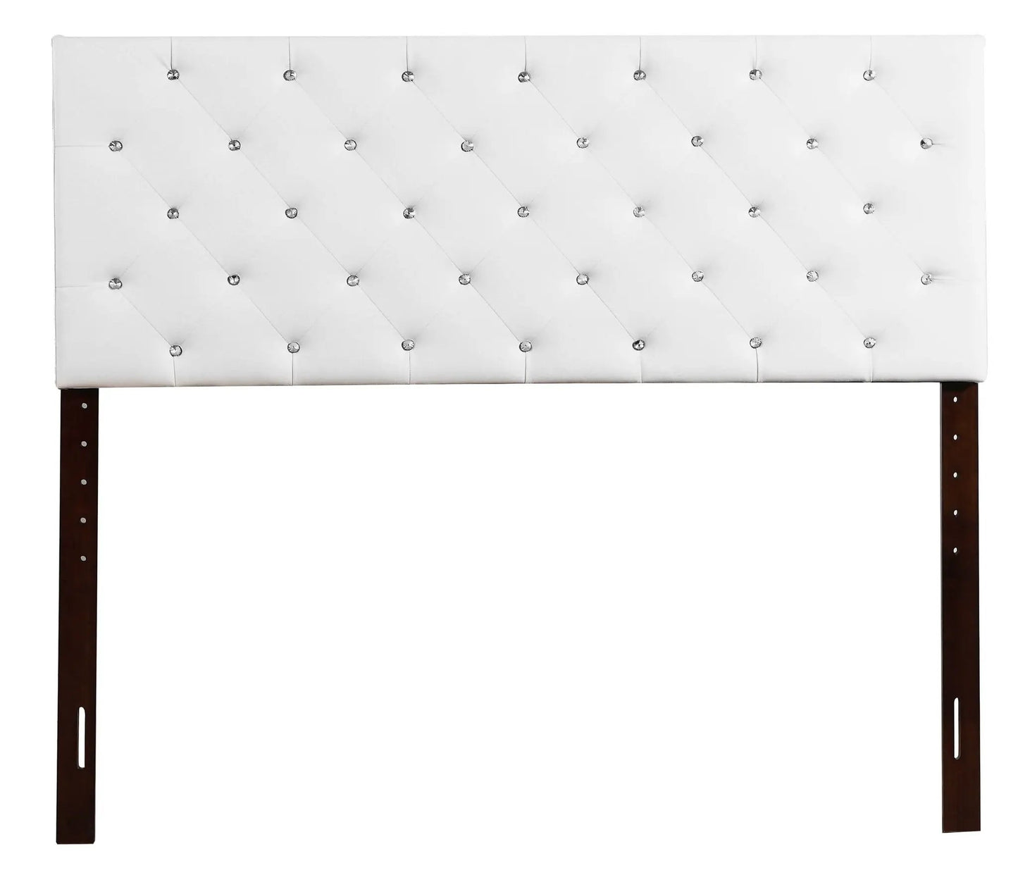 Panel Headboard with Faux Jewel Button Tufting