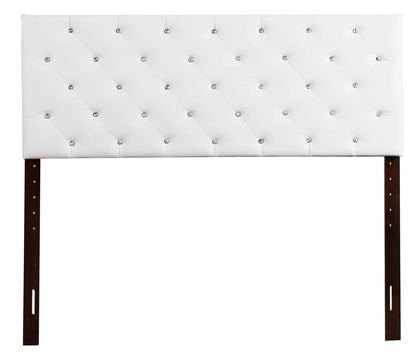 Panel Headboard with Faux Jewel Button Tufting