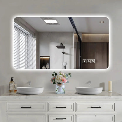 Wall Mounted Makeup Mirror With 3 Color Lighting