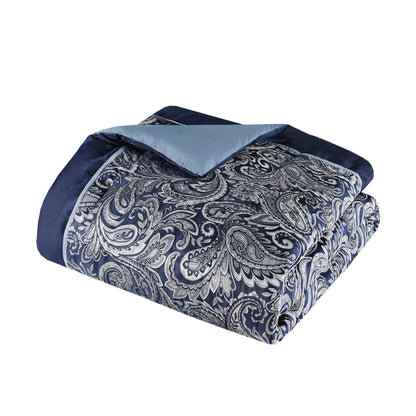 12 Piece Comforter and Cotton Sheets Navy King