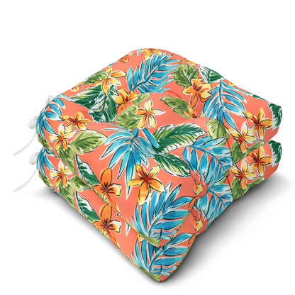 Outdoor Tufted Chair Cushions Set of 2 19 Inch
