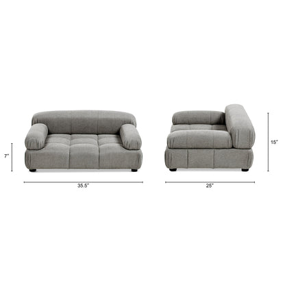 Marcel Upholstered Modern Pet Bed Uptown Gray velvet for small to medium dogs or cats views on Tampa Home & Garden Store