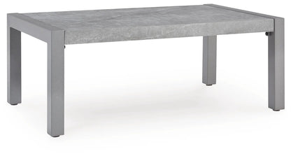 Hurley Park Table Outdoor Aluminum Frame Stone