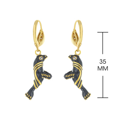 Eau Sea Lion earrings, gold-tone hoops with black sea lion charms by Lauren G Adams on Tampa Home & Garden Store
