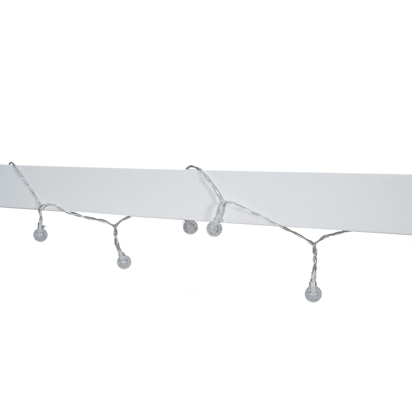 String lights on white beam with glass bulbs, by HouseOfZazla on Tampa Home & Garden Store