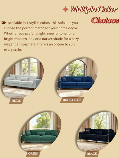 FX P11 CW Plush 3 Seater Sofa for Living Room