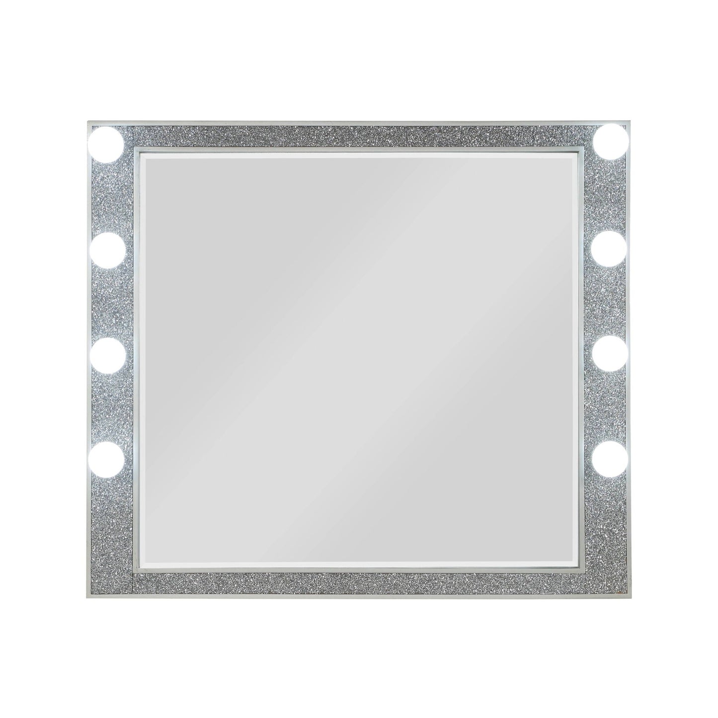 Sliverfluff mirror with light, champagne glitter frame, HouseOfZazla on Tampa Home & Garden Store