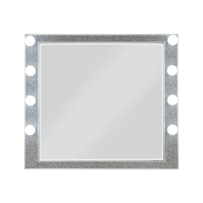 Sliverfluff mirror with light, champagne glitter frame, HouseOfZazla on Tampa Home & Garden Store
