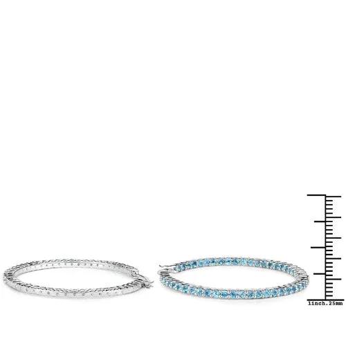 Pair of earrings: 3.60 Carat Genuine Swiss Blue Topaz .925 Sterling Silver by Bids.com on Tampa Home & Garden Store