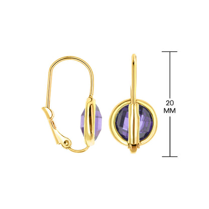 June Birthstone Color Earrings gold-tone lever-back purple amethyst by Lauren G Adams on Tampa Home & Garden Store